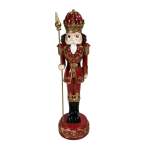 Red Nutcracker With Staff 34CM