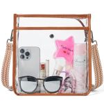 Bluome Clear Bag For Stadium Events 12X12X6 Clear Purses Stadium Bag Crossbody Purses For Concerts Football Games Travel