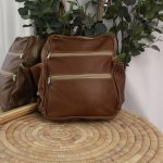 Mocha Mama Nappy Bag Backpack All Leather Backpack