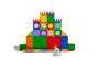 Magnetic Tiles Castle With Rotating Spotlight Blocks 48 Pcs S-C014