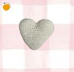 Heart - White Soft Toy Teddy No Hanging Loop