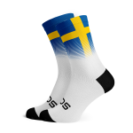 Sweden Flag Socks - Small White