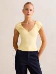 Mira V Neck Top - 16 Spring Daffodil