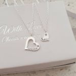 Alison 925 Sterling Silver Cz Mother Daughter Necklace Set