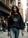 Girl Gang Unisex Sweater - Black - Medium
