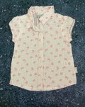 Earth Child White Floral Collared Shirt 6 12M