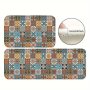 1/2PCS Vintage Bohemian Kitchen Rug Non Slip Kitchen Mats For Floor Cushioned Durable Bathroom Mat Comfortable Standing Runner Rug Carpets For Kitchen Home Office