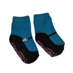 Socks For Girls 6-12 Months - Blue Mary Jane Daisy Buckle
