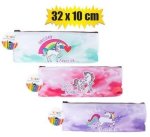 : Rainbow Unicorn Pencil Bag Case 32CM X 10CM Set Of 3