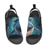 Pointodoor Boys Shark Sport Sandals Kids Cute Cartoon Outdoor Hiking Athletic Sandals For Summer Water Pool Shoes Us 7