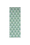 Green And White Block Printed Table Runner