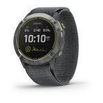 Garmin Enduro - Steel With Gray Ultrafit Nylon Strap