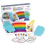 Learning Resources Rainbow Sorting Set Fine Motor Sorting Patterning & Addition Skills Toddler Educational Toys Sensory Tray