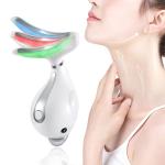 Electric Dolphin Neck Massager Wrinkle Removal Handheld Vibration Neck Face Massage Beauty Instrument Tool Pearl White