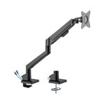 Brackets 17-32IN 9KG Single Monitor Arm Wth USB Bk