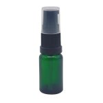 10ML Green Glass Aromatherapy Bottle With Serum Pump - Black 18 410
