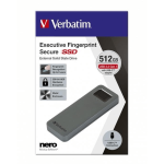 Verbatim Executive Fingerprint Secure 512GB Usb-c External SSD 53656