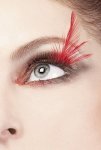 Black Red Feather Eyelashes