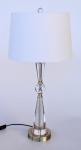 Crystal Glass Table Lamp With Finial & Harp Shade – 80X38CM