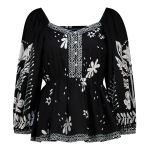 Printed V-neck Tunic