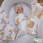Wrap Set Swaddle Set Simple Beige And Brown Monochrome Safari