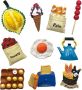 10-PACK 3D Assorted Shapes Food Fridge Magnets - For Refrigerator Decor