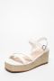 - Women Wide Fit White Faux Leather Croc Wedges