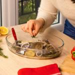 Glass Oval Roaster