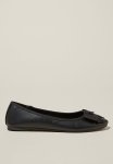 Cotton On Emma Bow Ballerina - Black grosgrain