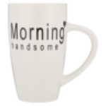 White Good Morning Coffee Mug 384ML Print May Vary