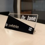 Acrylic Desk Plate Modern Office Sign