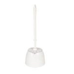 Toilet Brush Set Plastic Round - White