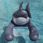 Happy Shark Inflatable Pool Float And Lounger
