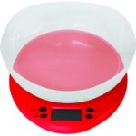 Casa Fresco Red Kitchen Scale with Clear Bowl – 5kg Capacity