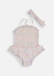 Smocked Swimsuit & Headband Set