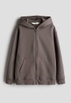 Zip-through Hoodie - Dark Mole