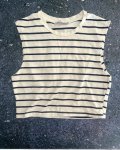 Zara White And Black Striped Vest Size S 6 8Y