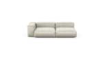Two Module Chaise Sofa - Velvet - Creme - 241CM X 115CM