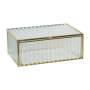 Glass Jewellery Box With Gold Trim