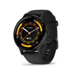 Venu 3: Slate Stainless Steel Bezel With Black Case And Silicone Band