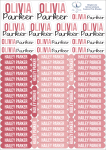 Single Line School Labels Pink Shades