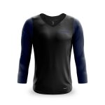 Mens Ar Long Sleeve Trail Tee- Black Navy - XL