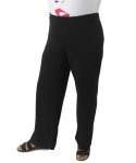 Ladies Plain Bon Bon Pants - 60 Black