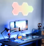 3 Pcs Hexagonal Rgb- Touch-sensetive LED Wall Lamps With Remote PB-47