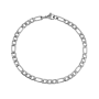 Icom Stainless Steel Mens Figaro Bracelet