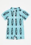 PoP Candy Half Zip Swim Suit -light Blue