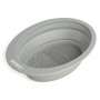 - Makeup Brush Cleaner Mat / Collapsible Bowl Silicone Grey