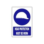 Head Protection Must Be Worn Safety Sign MV003A
