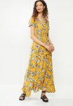 Floral Printed Maxi Dress - Yellow