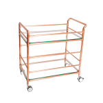 Copper Glass Drinks Trolley